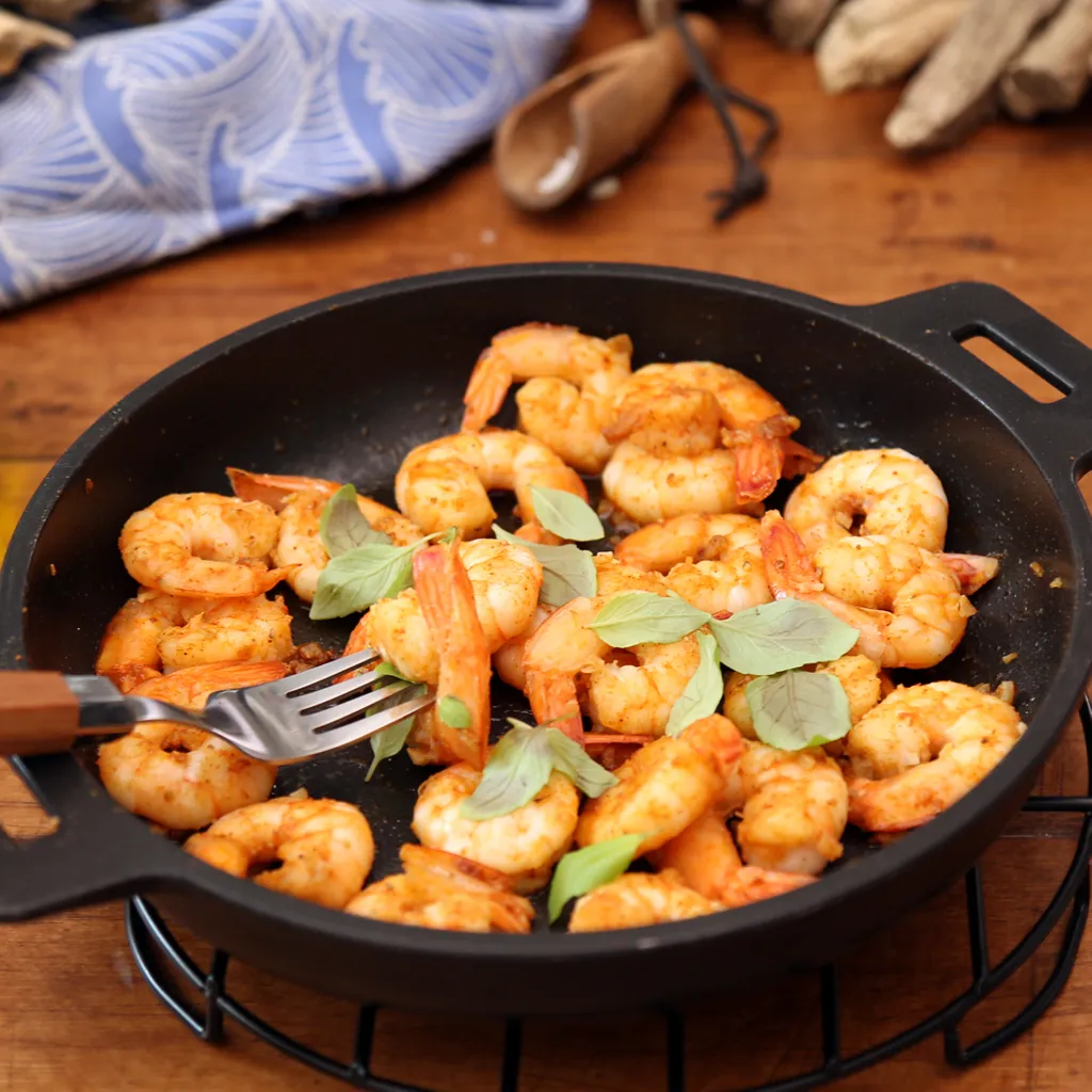 Image Crevettes sautées à l’ail