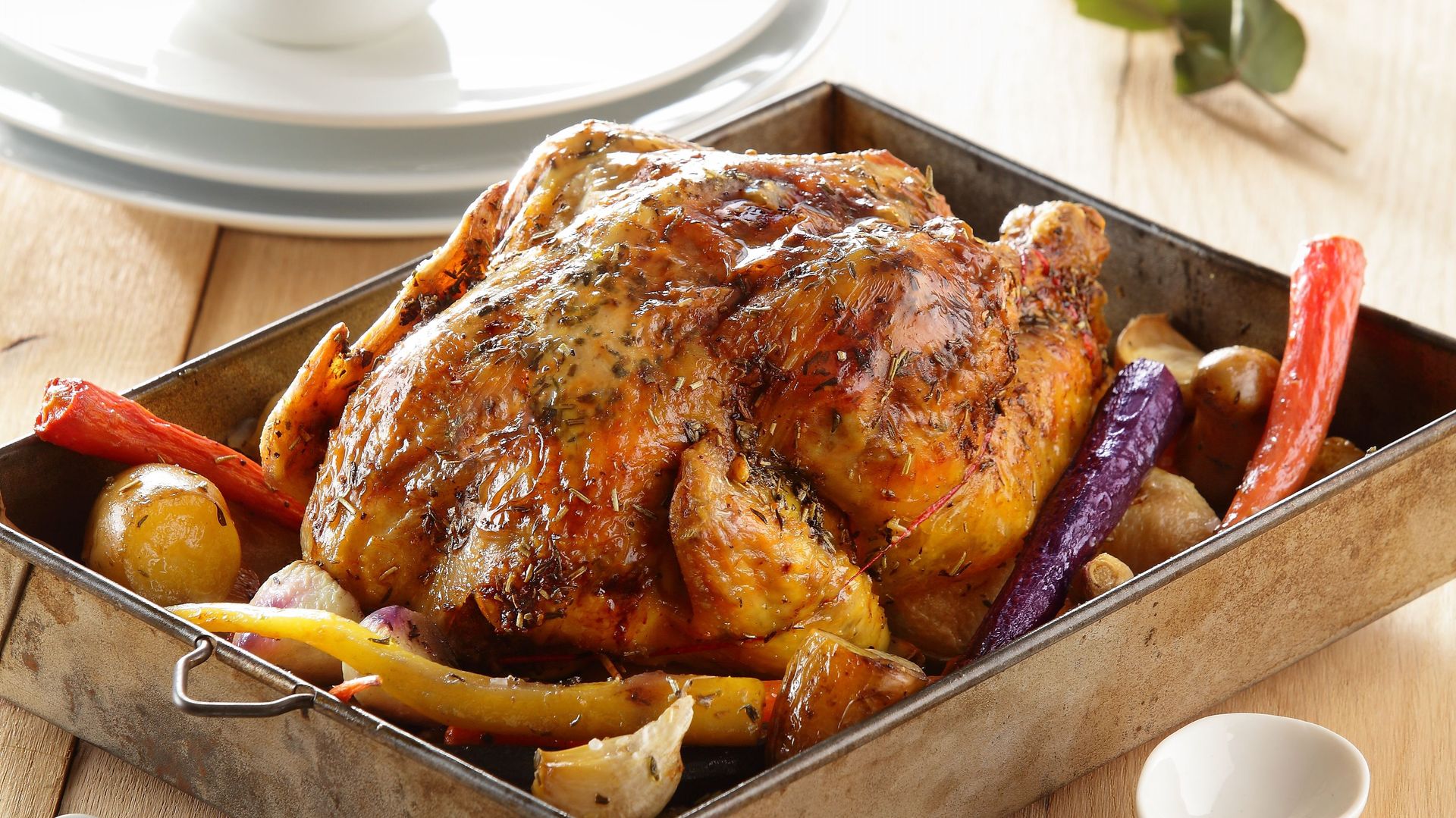 Image Poulet rôti aux herbes