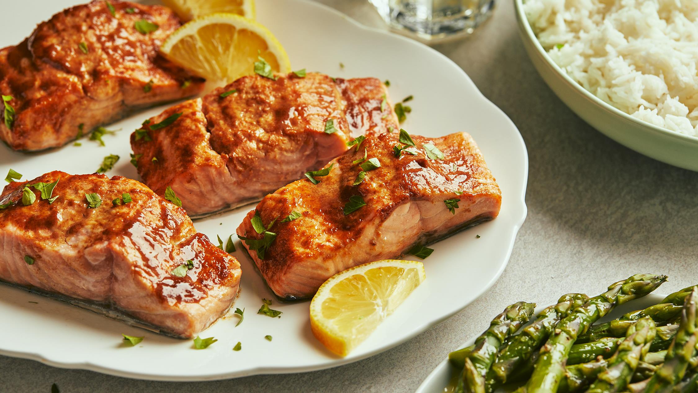 Image Saumon grillé à la moutar…