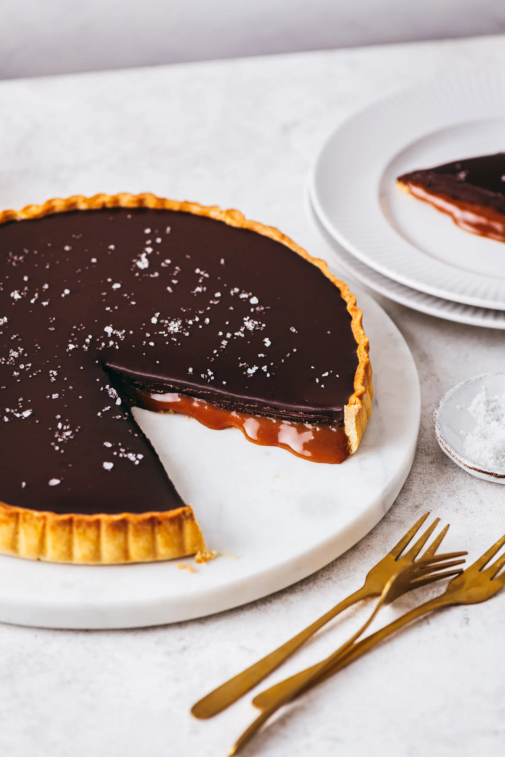 Image Tarte au chocolat et cara…