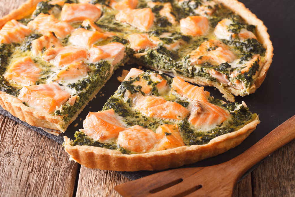 Image Tarte au saumon et épinar…